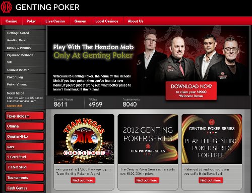 Genting reading poker room