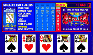 Microgaming SupaJax Progressive Video Poker