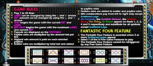 Fantastic Four Paylines