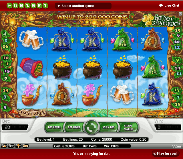 Netent Casinos Golden Shamrock Slot Machine